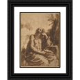 thumbnail image 1 of Guercino 18x24 Black Ornate Framed Double Matted Museum Art Print Titled: Saint Jerome, 1 of 5