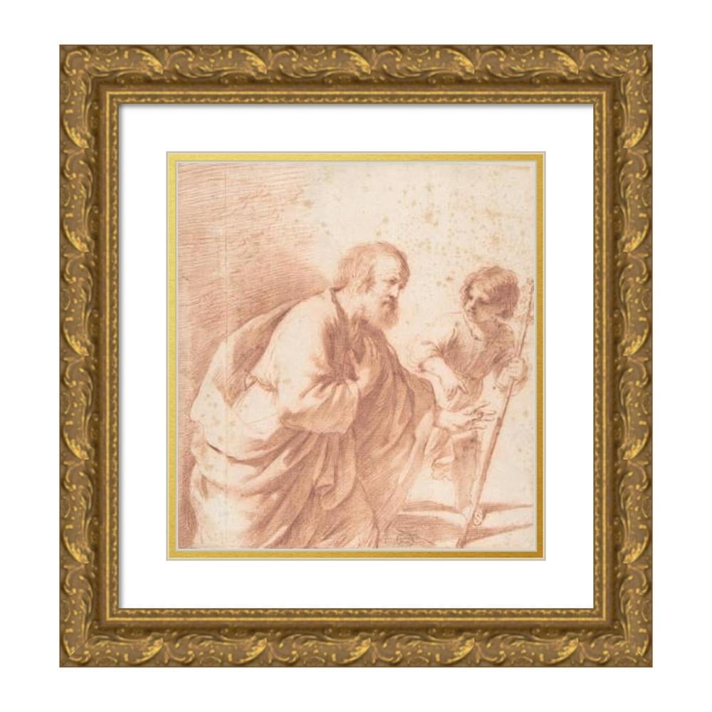Guercino 20x22 Gold Ornate Framed and Double Matted Museum Art Print ...