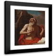 thumbnail image 1 of Guercino 20x24 Black Modern Framed Museum Art Print Titled - Saint Jerome, 1 of 5