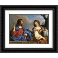 thumbnail image 1 of Guercino 2x Matted 24x20 Black Ornate Framed Art Print 'Jesus and the Samaritan Woman at the Well ', 1 of 2