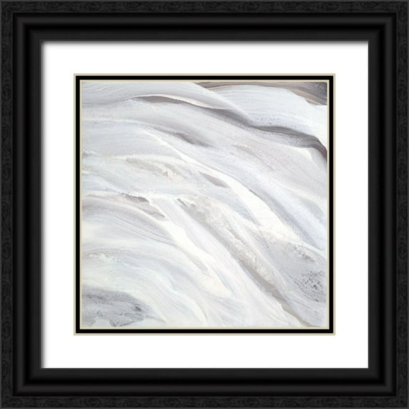 Guererra, Teodora 12x12 Black Ornate Wood Framed with Double Matting Museum Art Print Titled - Silver Fragments II