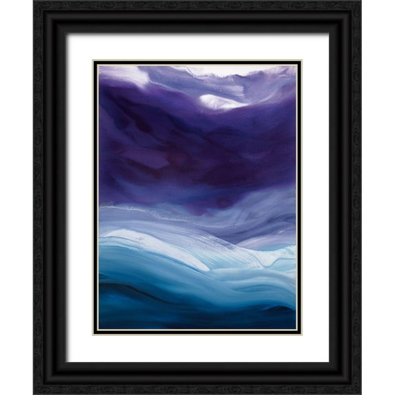 Guererra, Teodora 12x14 Black Ornate Wood Framed with Double Matting Museum Art Print Titled - Lavender Sky