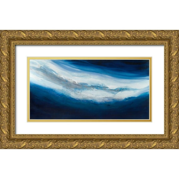 Guererra, Teodora 14x9 Gold Ornate Wood Framed with Double Matting Museum Art Print Titled - Silver Current