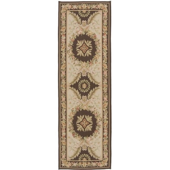 Gueret Flat Woven Area Rug - Pink & Brown - 3 ft. 7 in. x 10 ft. 3 in.