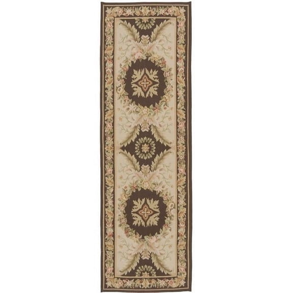 Gueret Flat Woven Area Rug - Pink & Brown