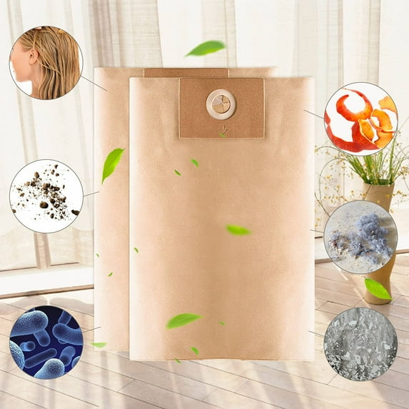 Guerkuk 25-1230 High-Efficiency Disposable Filter Bag for 3 Gallon Wet/Dry Vacuums,3-Pack