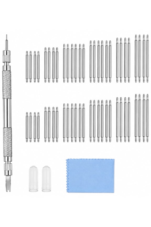 Generic Watch Spring Bar Tool Kit, Stainless Steel Strap Repair Set, 56PCS Spring Bars