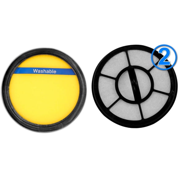 Guerkuk Washable Vacuum Filter Replacement for Eureka DCF25 & EF7, Parts 67600 & 68657, 2-Pack