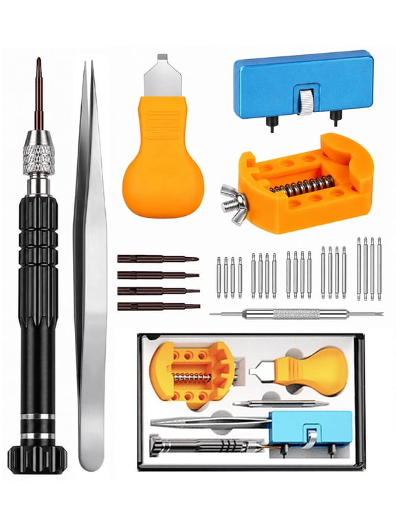 Watch Battery Replacement Kit with Repair Tools and Spring Bars