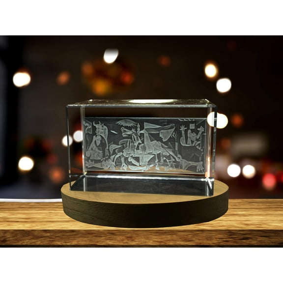 Guernica 3D Engraved Crystal Decor