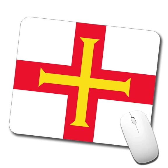Guernsey Country Flag Mouse Pad Low Profile Gaming Mat