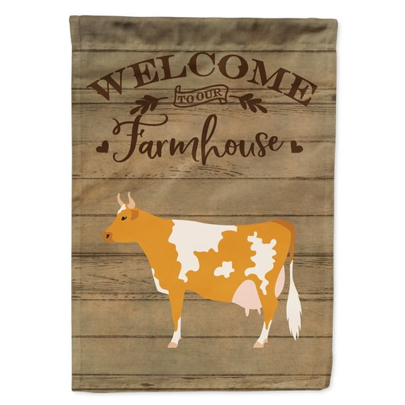 Carolines Treasures CK6765GF Guernsey Cow Welcome Garden Size Outdoor-Flags, Multicolor