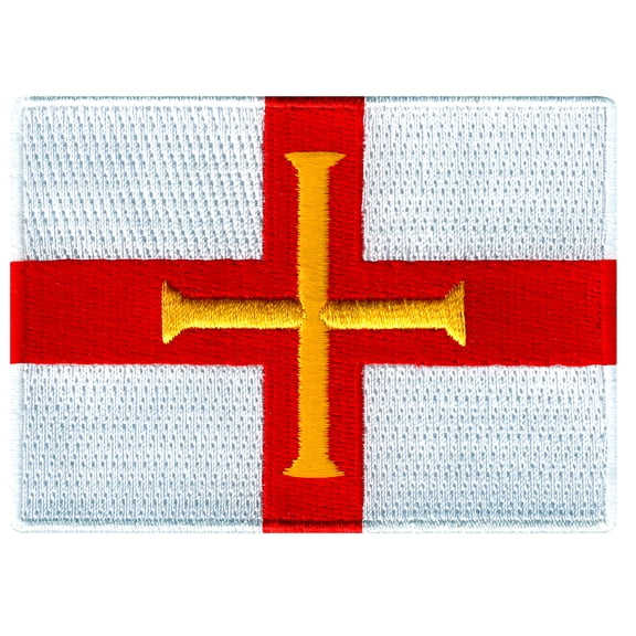 Guernsey Flag Embroidered Iron-on Patch