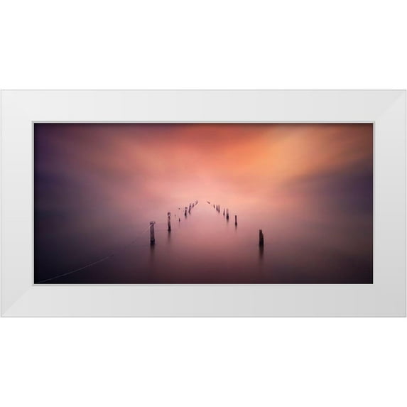 Guerola, Joaquin 32x17 White Modern Wood Framed Museum Art Print Titled - The Light