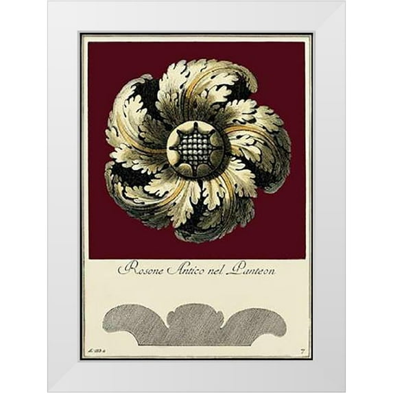 Guerra 11x14 White Modern Wood Framed Museum Art Print Titled - Rosone Antico I