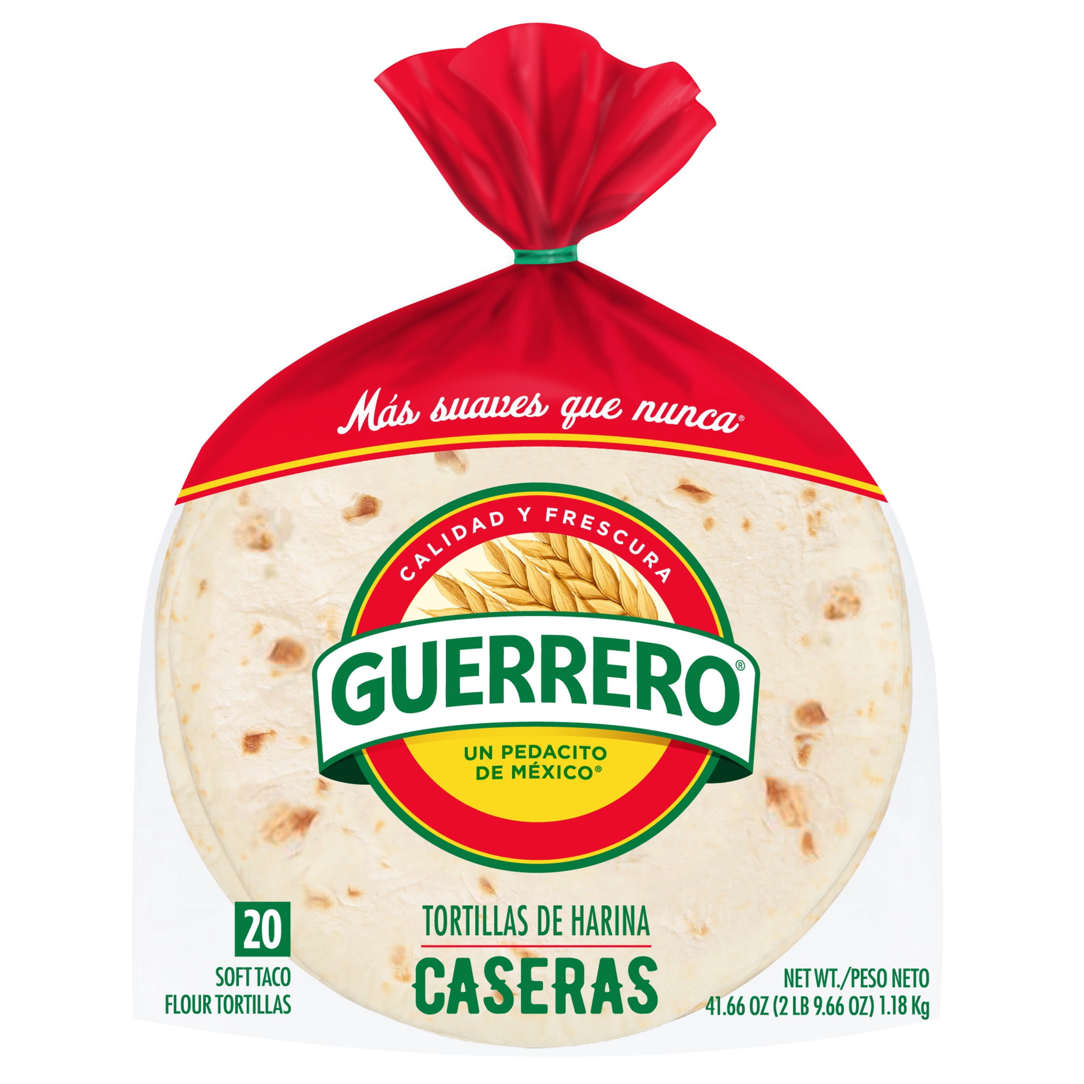 Guerrero Caseras Flour Tortillas, Soft Taco Size, 20 Count