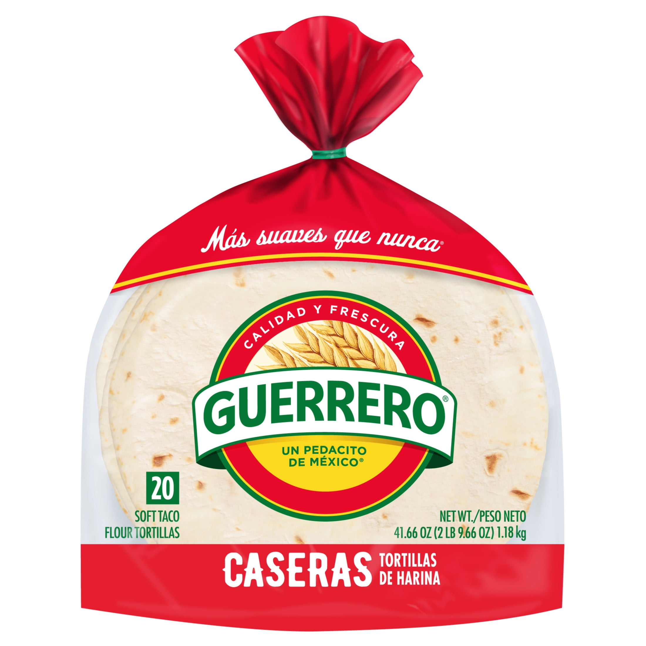 Guerrero Caseras Flour Tortillas, Soft Taco Size, 20 Count