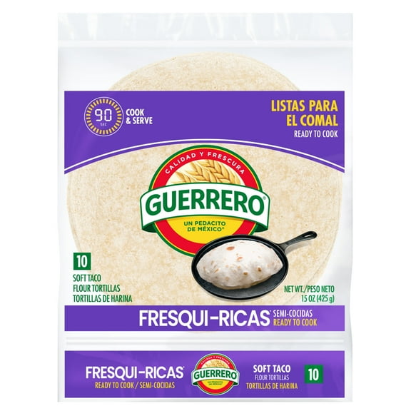 Guerrero Fresquiricas Flour Tortillas, Soft Taco Size, 10 Count