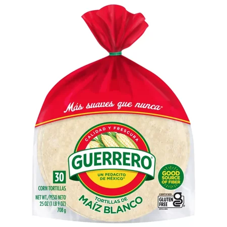 Guerrero Gluten Free White Corn Tortillas 25 oz (Pack of 6)