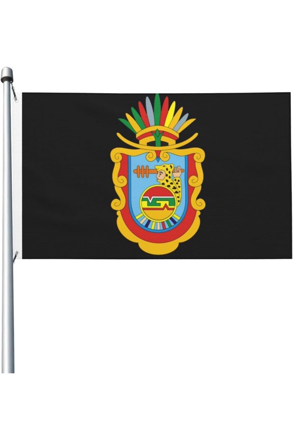 Guerrero Mexico State Flag 3D Duplex Print Banner Flags 3x5 Ft Big Flag Outdoors Indoors Flags with Brass Grommets, Black