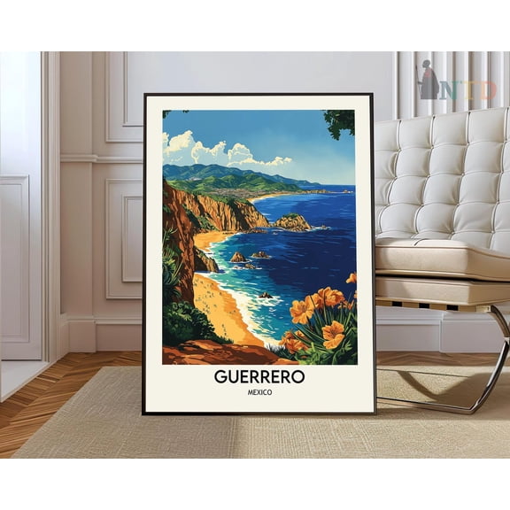 Guerrero Print, Guerreroguerrero Poster, Guerrero Photo, Guerrero Poster Print, Guerrero State, Guerrero Mexico, Acapulco City Wall Art, Modern Wall Decor, 12x18 UNFRAMED