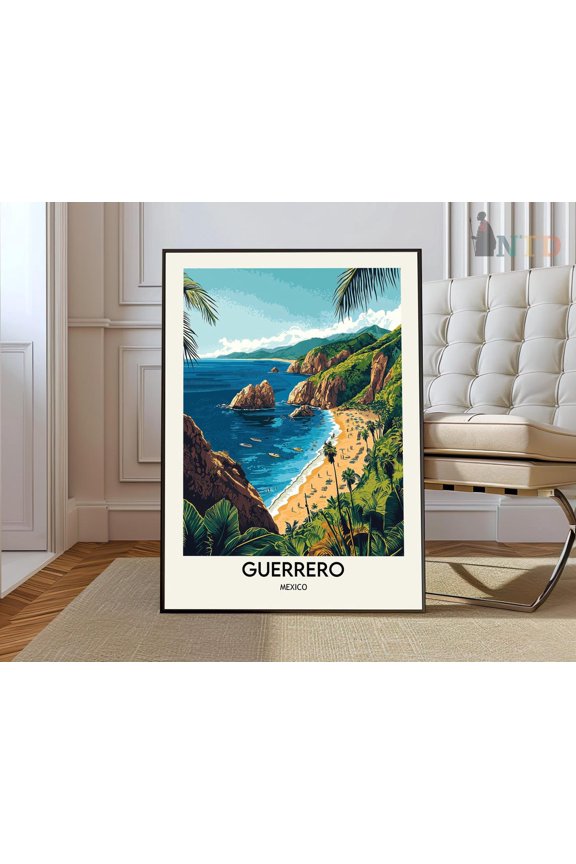 Guerrero Print, Guerreroguerrero Poster, Guerrero Photo, Guerrero Poster Print, Guerrero State, Guerrero Mexico, Acapulco City Wall Art, Modern Wall Decor, 8x12 UNFRAMED