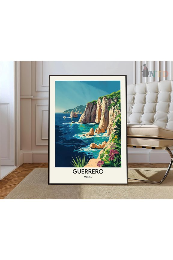 Guerrero Print, Guerreroguerrero Poster, Guerrero Photo, Guerrero Poster Print, Guerrero State, Guerrero Mexico, Acapulco City Wall Art, Modern Wall Decor, 8x12 UNFRAMED