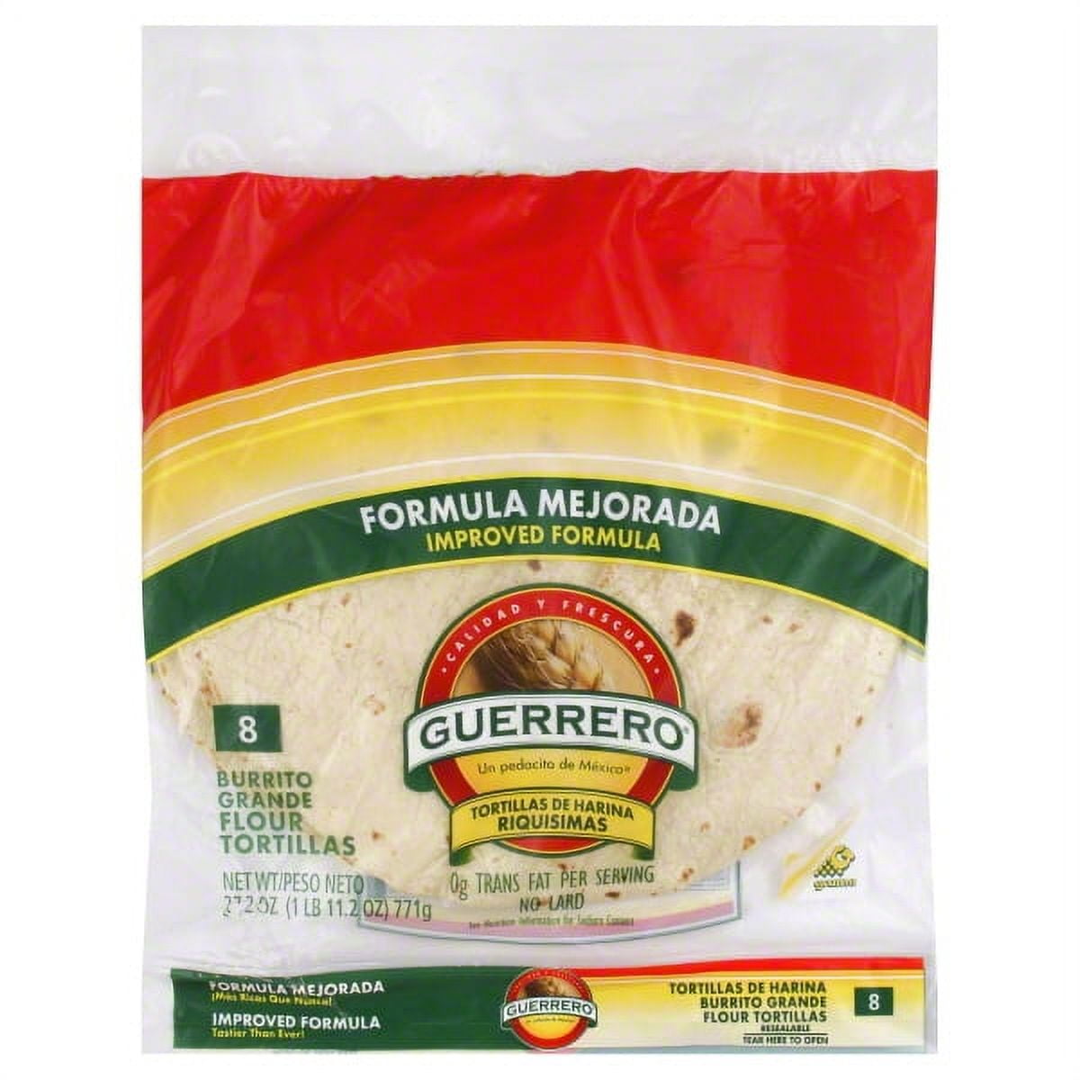 Guerrero Riquisimas Grande Burrito Flour Tortillas, 8 Count