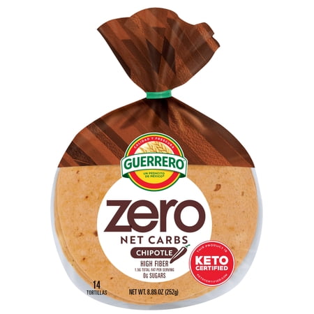 Guerrero Zero Net Carbs Chipotle Tortillas, Street Taco Size, 14 pack