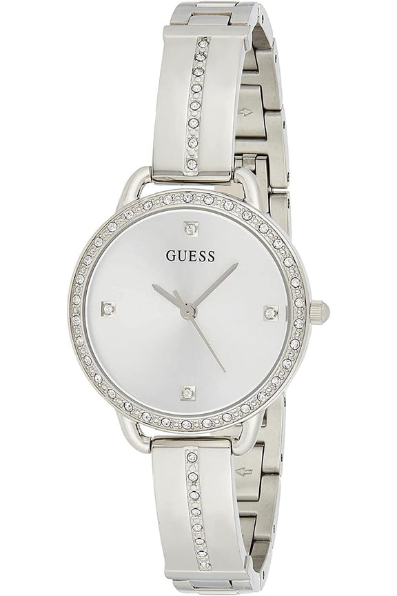 30MM Crystal Bangle Watch Silver-Tone