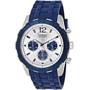 Guess 45mm Steel Chronograph Silver Dial Mens Quartz Watch W0864G6