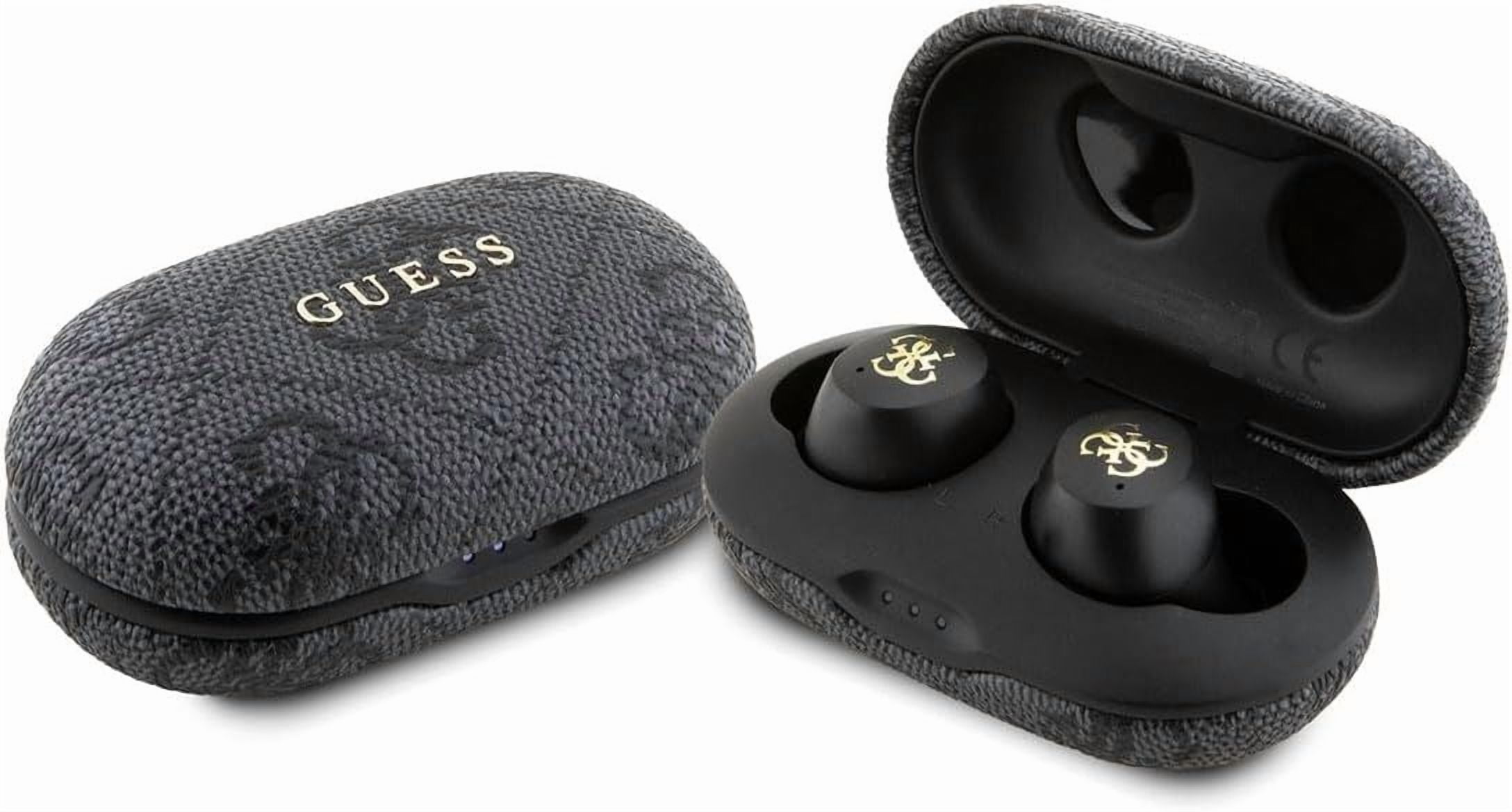 Guess 4G Metal Logo True Wireless Earbuds with Charging Case Black - GUTWSP4EGK