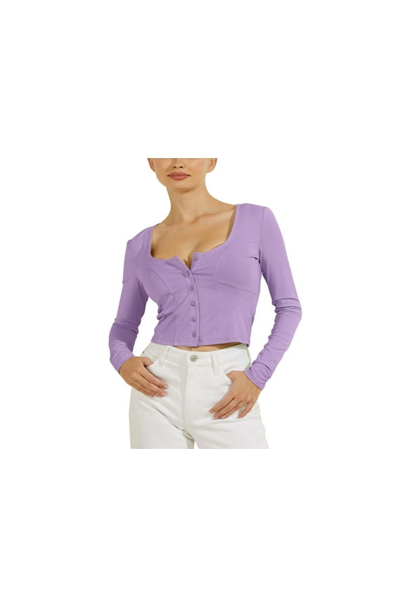 Amori Button Up Top Fresh Lilac L
