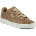 thumbnail image 1 of Guess Beckie Women's Low Top Lace Up Synthetic Sneakers In Beige Size 5.5, 1 of 6