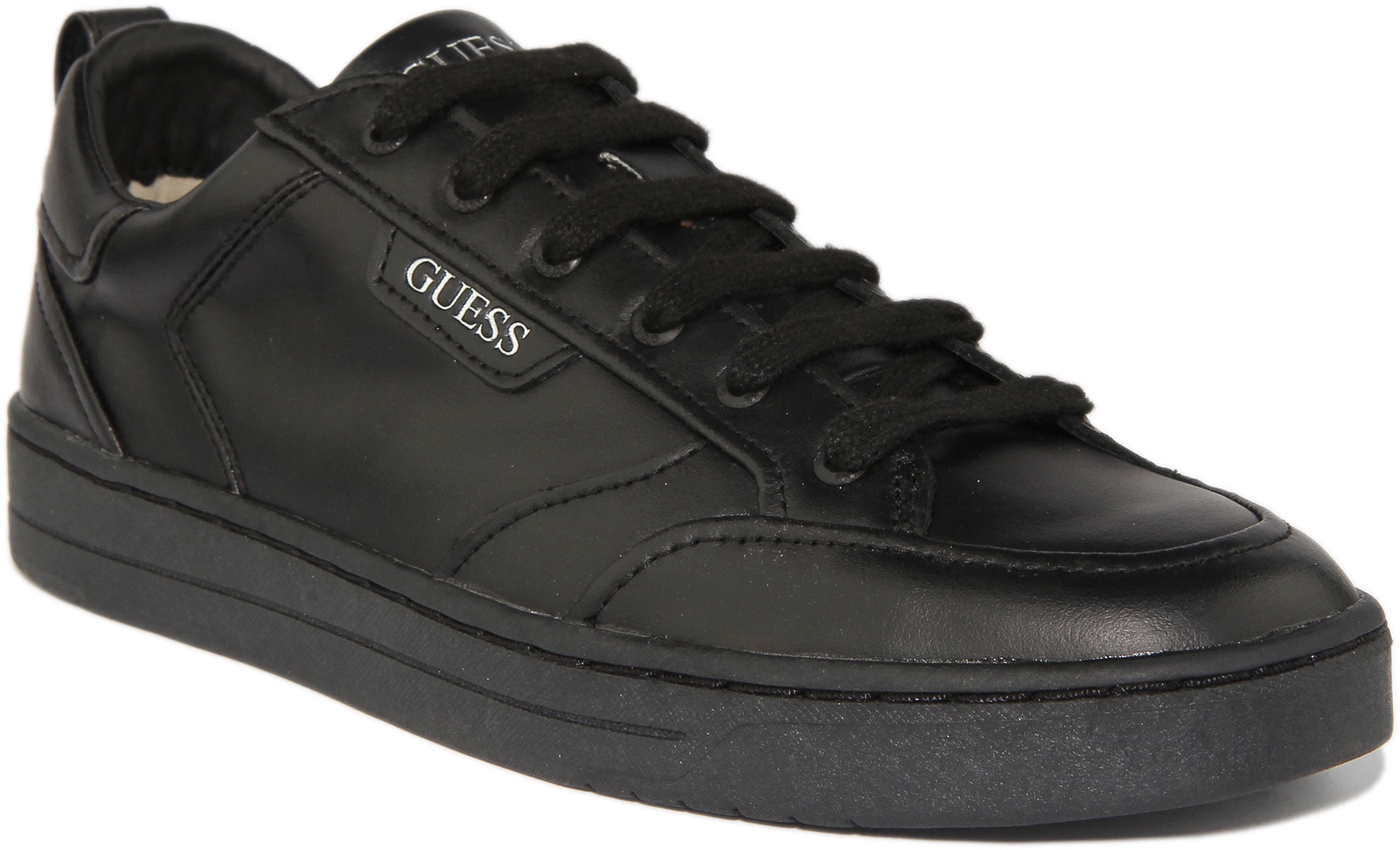 Guess Certosa Men's Low Top Lace Up Synthetic Leather Trainers In