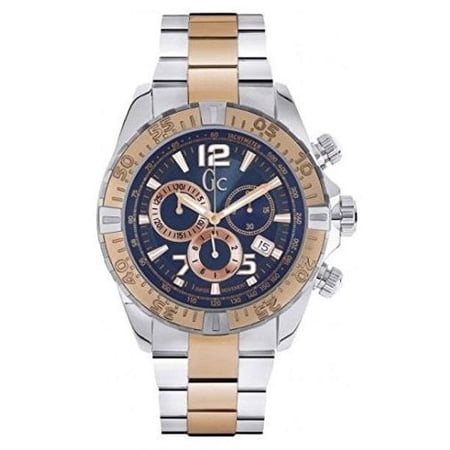 Guess Collection Men's Sport Racer 45mm Two Tone Steel Bracelet Steel Case Quartz Analog Watch Y02002G7