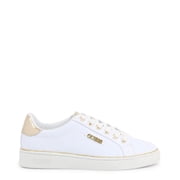 Guess Beckie Women's Lace Up Casual Sneakers in Black Gold Size 6.5