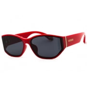 Guess Factory GF00066 66A 63mm Rectangle Sunglasses Womens Shiny Red