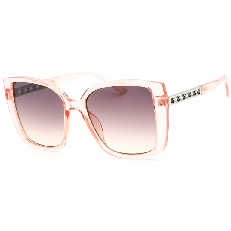 Guess Transparent Pink Sunglasses Guess GF0412 72F Oversized Butterfly Sunglasses Pink Crystal  main image 3