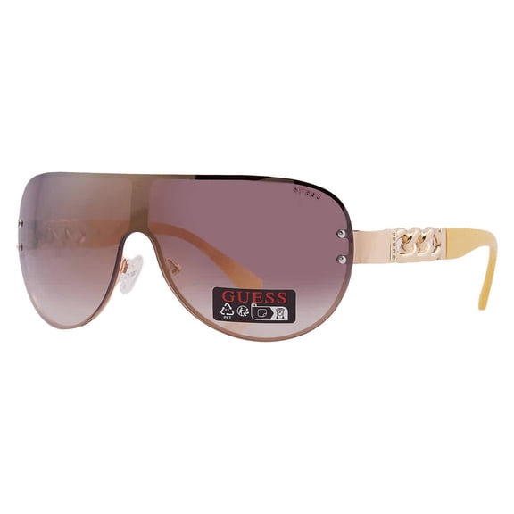 Guess Factory Smoke Mirror Shield Ladies Sunglasses GO00037 32C 00