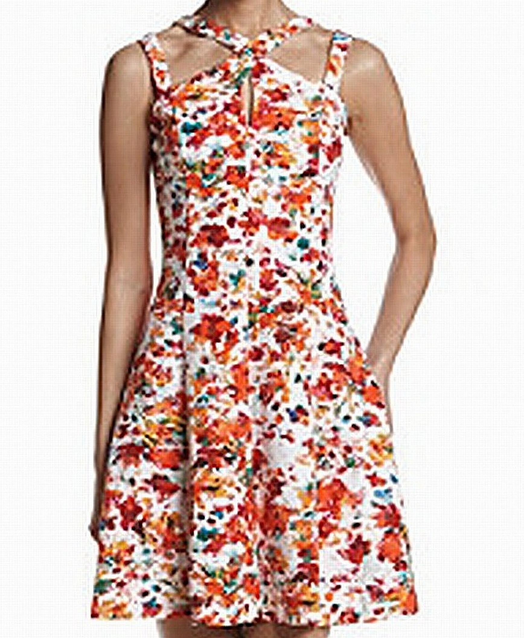 open lace back dress GUESS Womens Sleeveless Alanna Dress, Champagne Multi, Extra Small at  Amazon Women's Clothing store