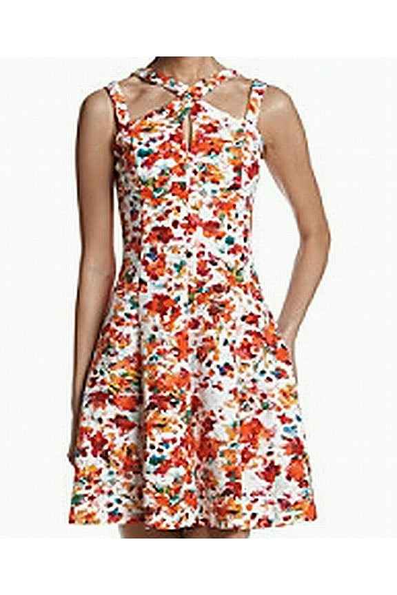 Floral Printed Women's Strappy A-Line Dress