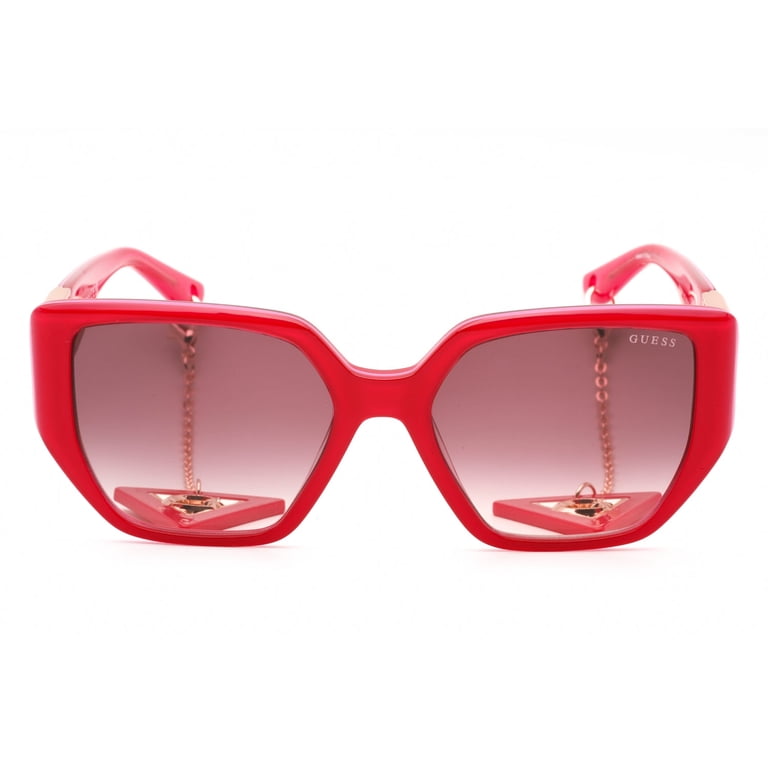 Guess Red Frame Square Sunglasses Guess GU7595 66F Matte Red Plastic Square Sunglasses Frame  main image 4