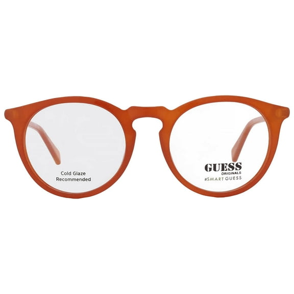 Guess GU8236 044 Unisex Full Rim Orange Round Frame Eyeglasses