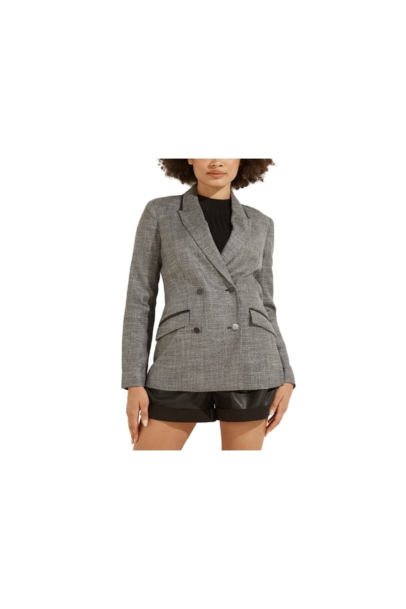 Giulia Blazer Blkwht Pied De Poule Jacquard XL