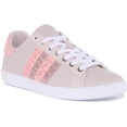 thumbnail image 1 of Guess Jacobb Women's Lace Up Leather Stud Trainers In Nude Size 8.5, 1 of 6