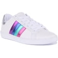 thumbnail image 1 of Guess Jacobb Women's Low Top Lace Up Leather Trainers In White Size 5.5, 1 of 6