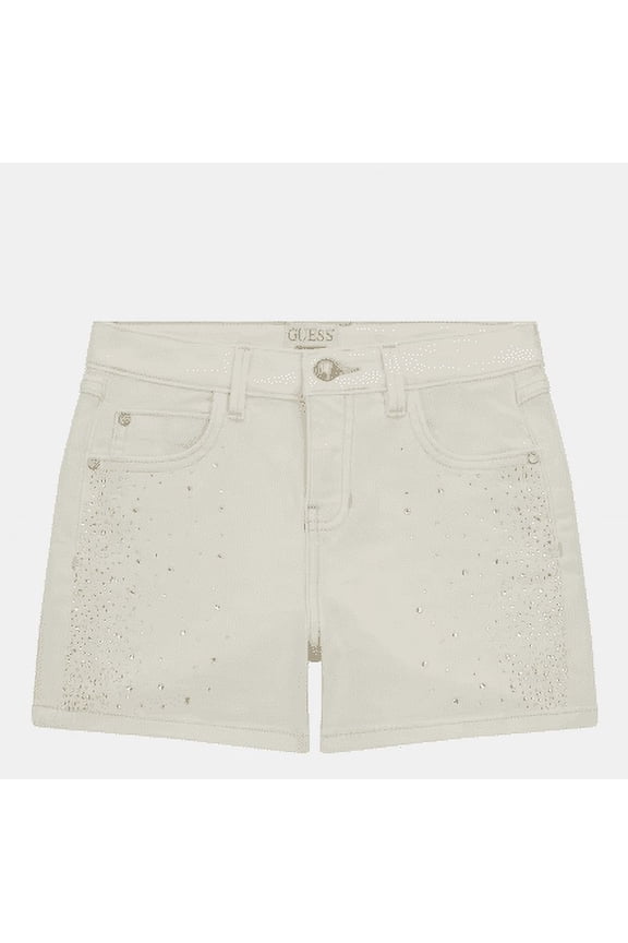 Kids Ivory Rhinetones Denim Shorts, 16