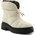 thumbnail image 1 of Guess Leeda Women's Padded Synthetic Drawstring Ankle Boot In Cream Size 6.5, 1 of 6