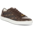 thumbnail image 1 of Guess Lezzeno Men's 4G Logo Print Synthetic Casual Trainers In Brown Size 9, 1 of 6